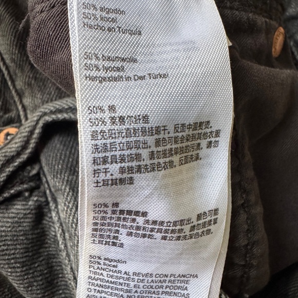 ALLSAINTS Yanni Denim Shorts Gray W27 Raw Hem Distressed - Picture 14 of 16